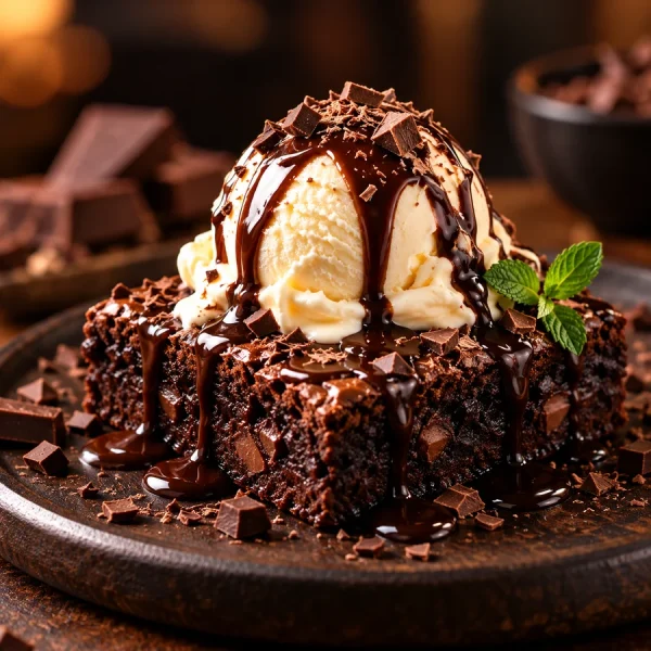 Brownie with Ice Cream