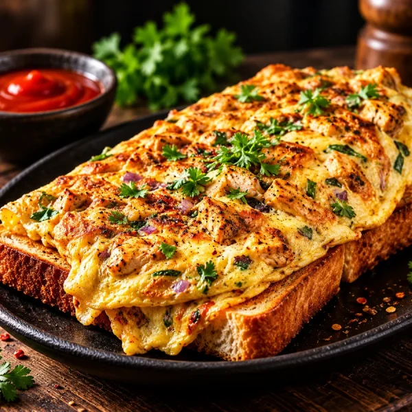 Chicken Bread Omelette